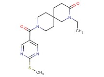 2-ethyl-9-{[2-(methylthio)pyrimidin-5-yl]carbonyl}-2,9-diazaspiro[5.5]undecan-3-one