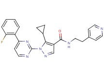 5-cyclopropyl-1-[4-(2-fluorophenyl)-2-pyrimidinyl]-N-[2-(4-pyridinyl)ethyl]-1H-pyrazole-4-carboxamide