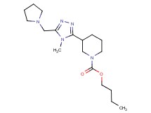 butyl 3-[4-methyl-5-(pyrrolidin-1-ylmethyl)-4H-1,2,4-triazol-3-yl]piperidine-1-carboxylate