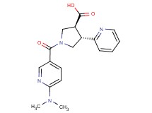 (3S*,4S*)-1-{[6-(dimethylamino)pyridin-3-yl]carbonyl}-4-pyridin-2-ylpyrrolidine-3-carboxylic acid