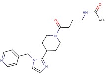 N-(4-oxo-4-{4-[1-(4-pyridinylmethyl)-1H-imidazol-2-yl]-1-piperidinyl}butyl)acetamide