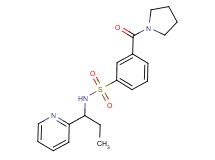 N-(1-pyridin-2-ylpropyl)-3-(pyrrolidin-1-ylcarbonyl)benzenesulfonamide
