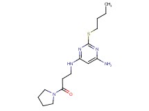 2-(butylthio)-N-(3-oxo-3-pyrrolidin-1-ylpropyl)pyrimidine-4,6-diamine