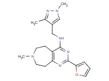 N-[(1,3-dimethyl-1H-pyrazol-4-yl)methyl]-2-(2-furyl)-7-methyl-6,7,8,9-tetrahydro-5H-pyrimido[4,5-d]azepin-4-amine