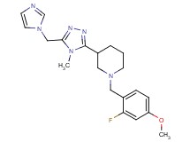 1-(2-fluoro-4-methoxybenzyl)-3-[5-(1H-imidazol-1-ylmethyl)-4-methyl-4H-1,2,4-triazol-3-yl]piperidine
