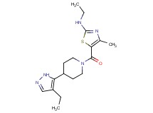 N-ethyl-5-{[4-(4-ethyl-1H-pyrazol-5-yl)piperidin-1-yl]carbonyl}-4-methyl-1,3-thiazol-2-amine