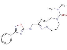 N,N-dimethyl-2-{[(3-phenyl-1,2,4-oxadiazol-5-yl)amino]methyl}-7,8-dihydro-4H-pyrazolo[1,5-a][1,4]diazepine-5(6H)-carboxamide