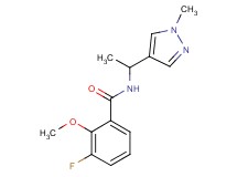 3-fluoro-2-methoxy-N-[1-(1-methyl-1H-pyrazol-4-yl)ethyl]benzamide