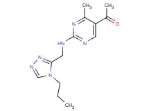 1-(4-methyl-2-{[(4-propyl-4H-1,2,4-triazol-3-yl)methyl]amino}pyrimidin-5-yl)ethanone