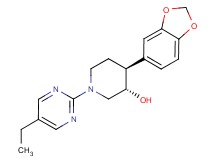 (3S*,4S*)-4-(1,3-benzodioxol-5-yl)-1-(5-ethylpyrimidin-2-yl)piperidin-3-ol