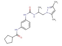 N-{3-[({[2-(3,5-dimethyl-1H-pyrazol-1-yl)-1-methylethyl]amino}carbonyl)amino]phenyl}cyclopentanecarboxamide