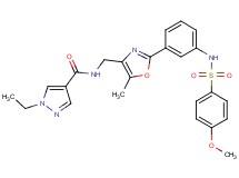 1-ethyl-N-{[2-(3-{[(4-methoxyphenyl)sulfonyl]amino}phenyl)-5-methyl-1,3-oxazol-4-yl]methyl}-1H-pyrazole-4-carboxamide