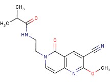 N-[2-(3-cyano-2-methoxy-5-oxo-1,6-naphthyridin-6(5H)-yl)ethyl]-2-methylpropanamide