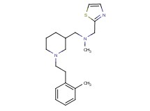 N-methyl-1-{1-[2-(2-methylphenyl)ethyl]-3-piperidinyl}-N-(1,3-thiazol-2-ylmethyl)methanamine