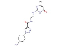 1-(cis-4-aminocyclohexyl)-N-{2-[(4-methyl-6-oxo-1,6-dihydropyrimidin-2-yl)amino]ethyl}-1H-1,2,3-triazole-4-carboxamide