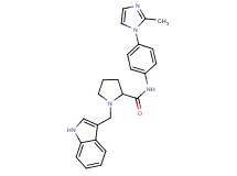 1-(1H-indol-3-ylmethyl)-N-[4-(2-methyl-1H-imidazol-1-yl)phenyl]prolinamide