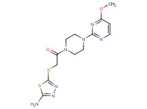 5-({2-[4-(4-methoxypyrimidin-2-yl)piperazin-1-yl]-2-oxoethyl}thio)-1,3,4-thiadiazol-2-amine
