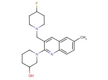 1-{3-[(4-fluoro-1-piperidinyl)methyl]-6-methyl-2-quinolinyl}-3-piperidinol
