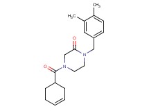 4-(3-cyclohexen-1-ylcarbonyl)-1-(3,4-dimethylbenzyl)-2-piperazinone