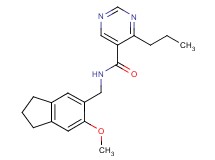 N-[(6-methoxy-2,3-dihydro-1H-inden-5-yl)methyl]-4-propylpyrimidine-5-carboxamide