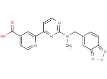 2-{2-[(2,1,3-benzoxadiazol-5-ylmethyl)(methyl)amino]pyrimidin-4-yl}isonicotinic acid