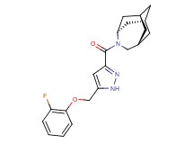 (1R*,3s,6r,8S*)-4-({5-[(2-fluorophenoxy)methyl]-1H-pyrazol-3-yl}carbonyl)-4-azatricyclo[4.3.1.1~3,8~]undecane