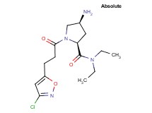(4S)-4-amino-1-[3-(3-chloroisoxazol-5-yl)propanoyl]-N,N-diethyl-L-prolinamide