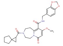 N-(1,3-benzodioxol-5-ylmethyl)-9-methoxy-7-oxo-3-(spiro[2.4]hept-1-ylcarbonyl)-1,2,3,4,5,7-hexahydropyrido[1,2-d][1,4]diazepine-10-carboxamide