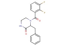 3-benzyl-4-(2,3-difluorobenzoyl)-2-piperazinone