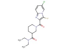 1-[(6-chloro-3-fluoroimidazo[1,2-a]pyridin-2-yl)carbonyl]-N,N-diethylpiperidine-3-carboxamide