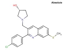 (3R)-1-{[2-(4-chlorophenyl)-7-(methylthio)-3-quinolinyl]methyl}-3-pyrrolidinol