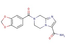 7-(1,3-benzodioxol-5-ylcarbonyl)-5,6,7,8-tetrahydroimidazo[1,2-a]pyrazine-3-carboxamide