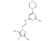 N~4~-[2-(4-chloro-3,5-dimethyl-1H-pyrazol-1-yl)ethyl]-6-morpholin-4-ylpyrimidine-2,4-diamine