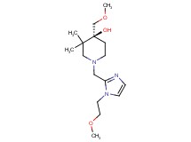 (4S)-1-{[1-(2-methoxyethyl)-1H-imidazol-2-yl]methyl}-4-(methoxymethyl)-3,3-dimethyl-4-piperidinol