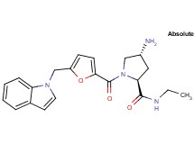 (4R)-4-amino-N-ethyl-1-[5-(1H-indol-1-ylmethyl)-2-furoyl]-L-prolinamide
