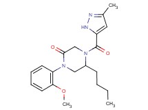 5-butyl-1-(2-methoxyphenyl)-4-[(3-methyl-1H-pyrazol-5-yl)carbonyl]-2-piperazinone