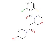 1-{[4-(2-chloro-6-fluorobenzoyl)-3-morpholinyl]acetyl}-4-piperidinol