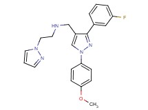 N-{[3-(3-fluorophenyl)-1-(4-methoxyphenyl)-1H-pyrazol-4-yl]methyl}-2-(1H-pyrazol-1-yl)ethanamine