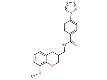 N-[(8-methoxy-3,4-dihydro-2H-chromen-3-yl)methyl]-4-(1H-tetrazol-1-yl)benzamide