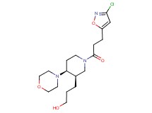 3-{(3R*,4S*)-1-[3-(3-chloroisoxazol-5-yl)propanoyl]-4-morpholin-4-ylpiperidin-3-yl}propan-1-ol