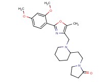 1-[2-(1-{[2-(2,4-dimethoxyphenyl)-5-methyl-1,3-oxazol-4-yl]methyl}-2-piperidinyl)ethyl]-2-pyrrolidinone