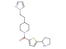 4-[2-(1H-pyrazol-1-yl)ethyl]-1-{[5-(2-pyrrolidinyl)-2-thienyl]carbonyl}piperidine trifluoroacetate