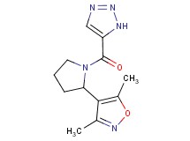 5-{[2-(3,5-dimethyl-4-isoxazolyl)-1-pyrrolidinyl]carbonyl}-1H-1,2,3-triazole