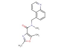 N,2,5-trimethyl-N-(5-quinolinylmethyl)-1,3-oxazole-4-carboxamide