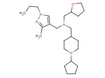 1-(1-cyclopentyl-4-piperidinyl)-N-[(3-methyl-1-propyl-1H-pyrazol-4-yl)methyl]-N-(tetrahydro-2-furanylmethyl)methanamine