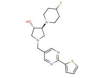 (3S*,4S*)-4-(4-fluoro-1-piperidinyl)-1-{[2-(2-thienyl)-5-pyrimidinyl]methyl}-3-pyrrolidinol