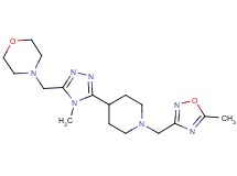 4-[(4-methyl-5-{1-[(5-methyl-1,2,4-oxadiazol-3-yl)methyl]piperidin-4-yl}-4H-1,2,4-triazol-3-yl)methyl]morpholine