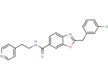 2-(3-chlorobenzyl)-N-[2-(4-pyridinyl)ethyl]-1,3-benzoxazole-6-carboxamide
