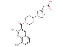 (5-{1-[(2,8-dimethylquinolin-3-yl)carbonyl]piperidin-4-yl}-1H-pyrazol-3-yl)acetic acid