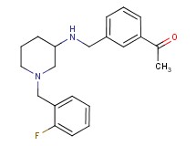 1-[3-({[1-(2-fluorobenzyl)-3-piperidinyl]amino}methyl)phenyl]ethanone